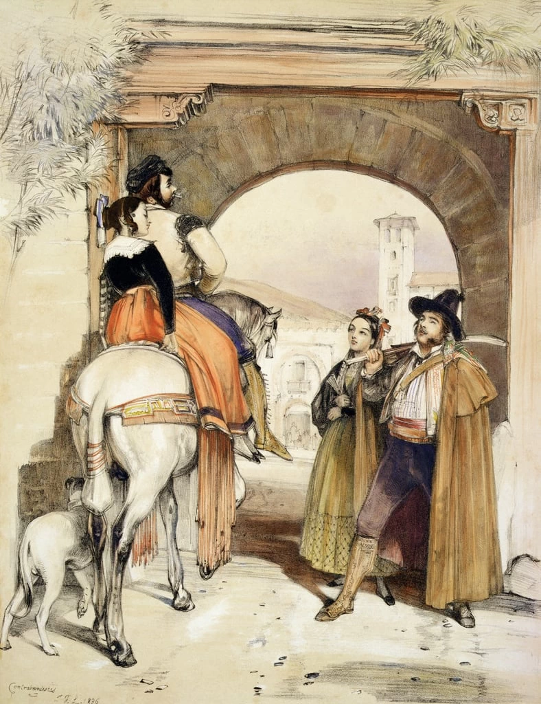 Contrabandisti, da 'Schizzi di Spagna', 1836